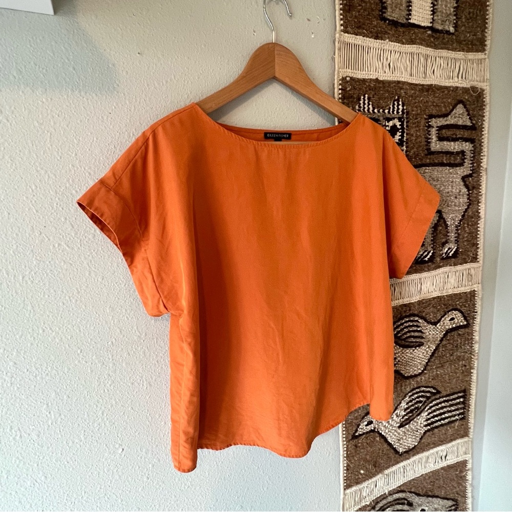 Eileen Fisher Relaxed Fit Top, Orange